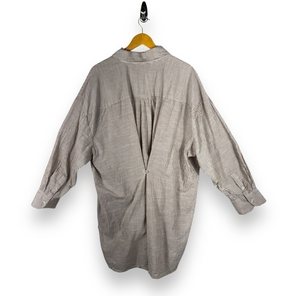 4 for $40 SALE! Lane Bryant Collared Button-Down Tunic, Cocoa Stripe, Size 26/28 - Picture 16 of 16